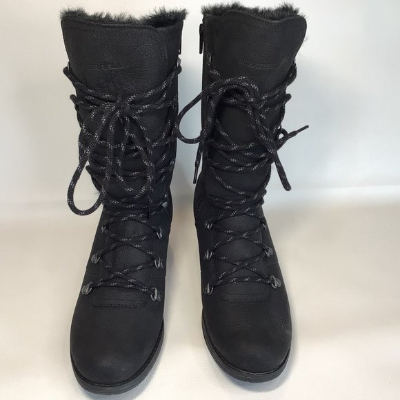 Merrell Winter Boots Black Leather Calf Height NEW - Picture 5 of 12